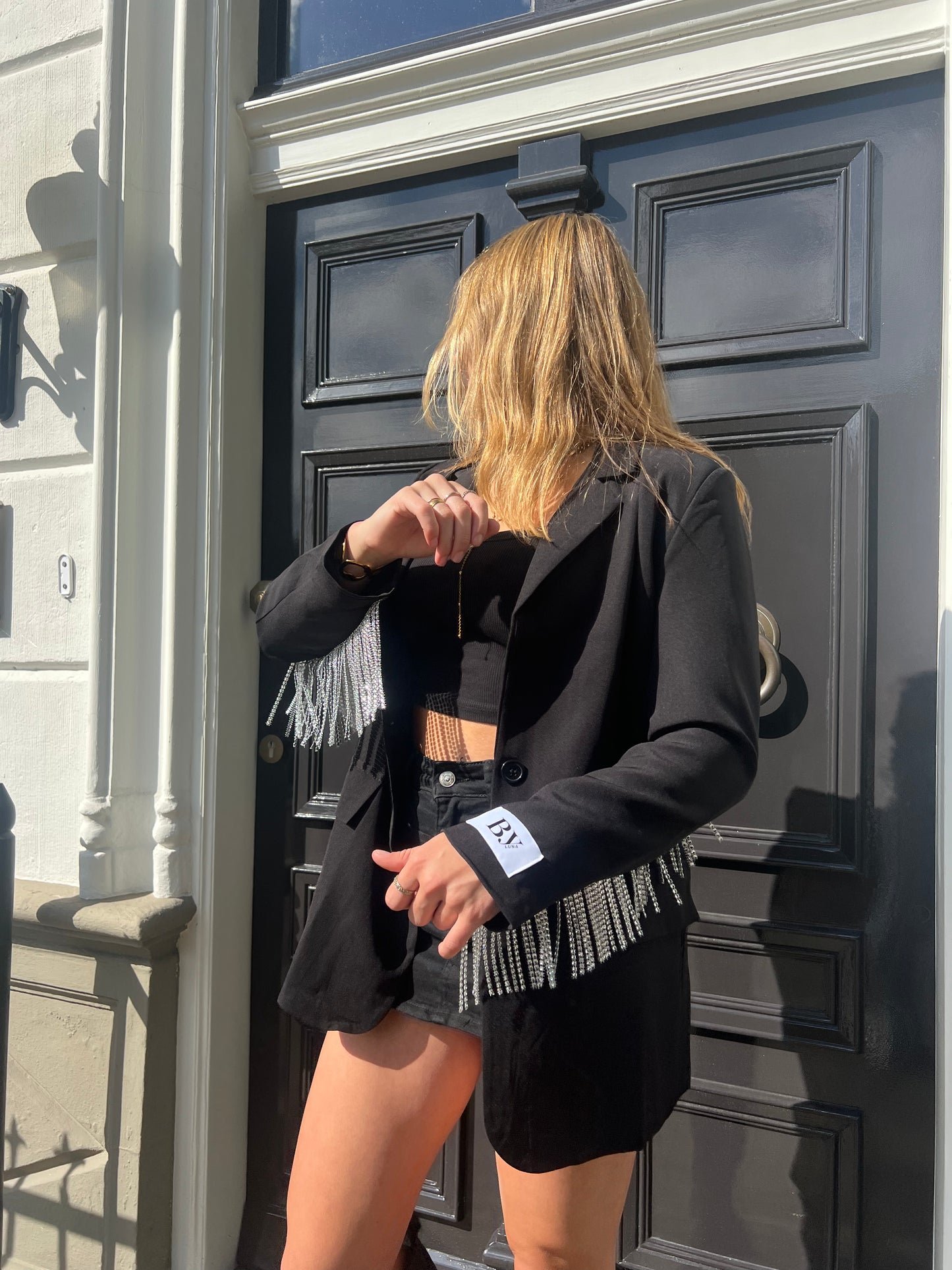 DIAMOND FRINGE BLAZER (LONG)