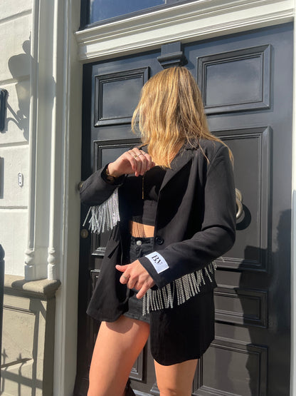 DIAMOND FRINGE BLAZER (LONG)