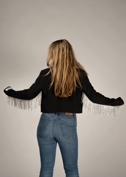 DIAMOND FRINGE BLAZER (SHORT)