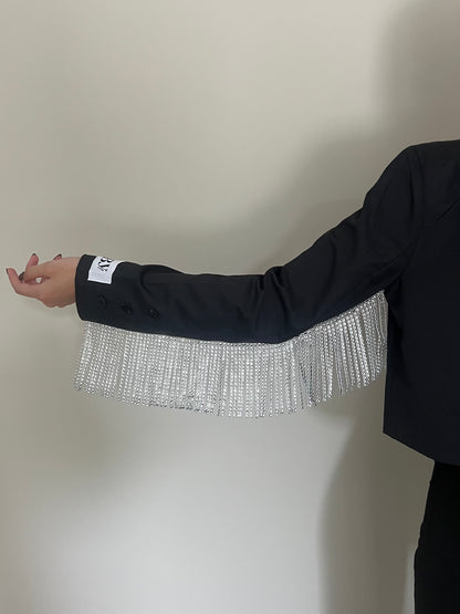 DIAMOND FRINGE BLAZER (LONG)